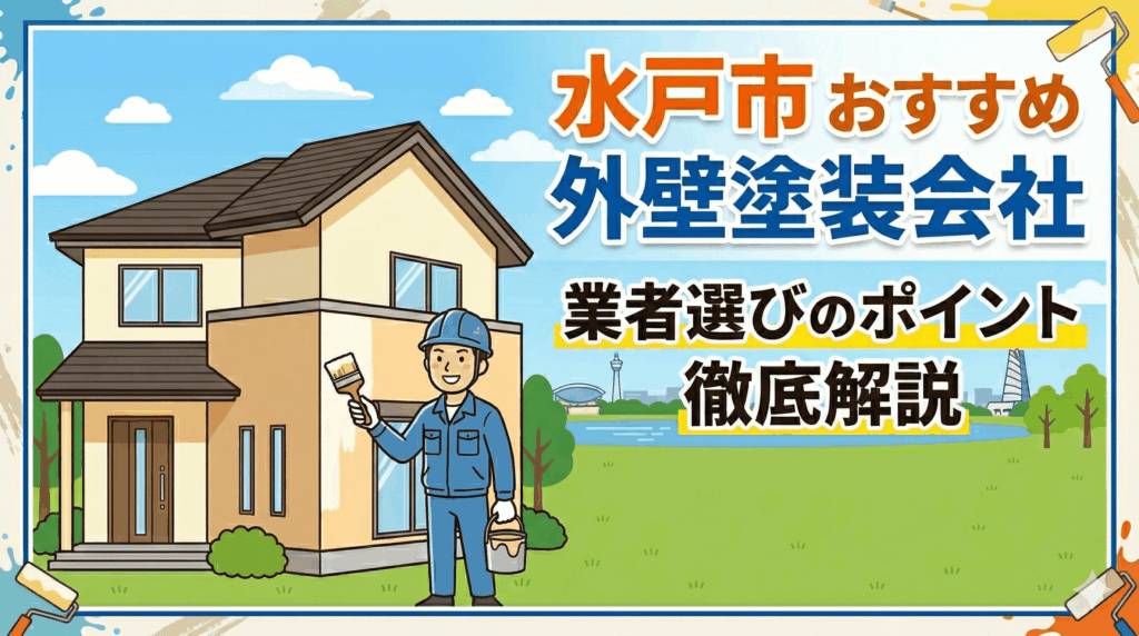 水戸市でオススメの外壁塗装会社という記載のある画像