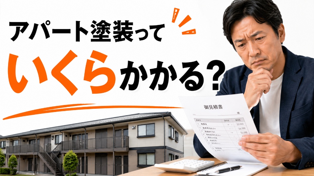 アパート塗装の費用・料金相場|御見積書を確認するオーナーと外壁塗装済みアパートの外観