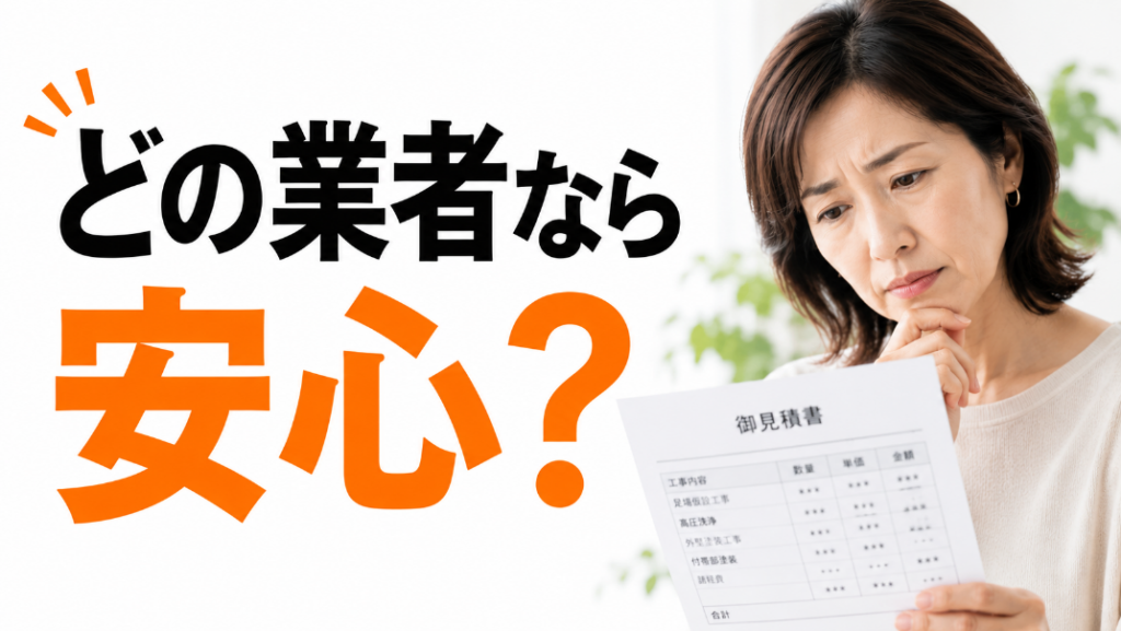 どの塗装業者なら安心?書類を確認する女性